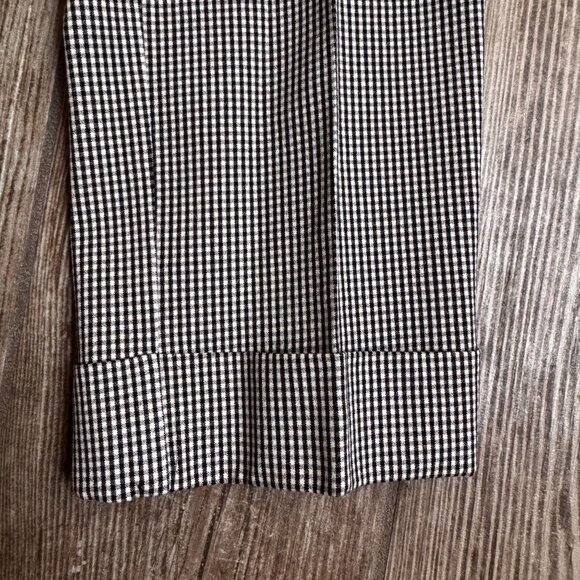 2/$18 SALE! J Jill Pull On Pants Womens 6 Stretch‎ Black White Checkered Preppy - Picture 5 of 9